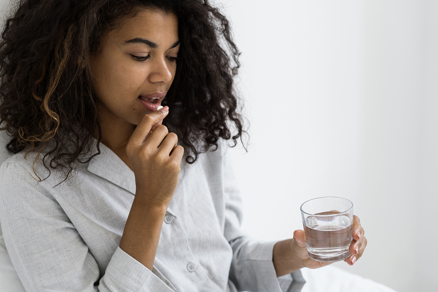 Woman speaking to doctor